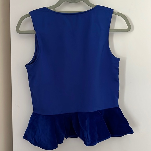 JCrew Peplum Top with velvet trim - Picture 4 of 6